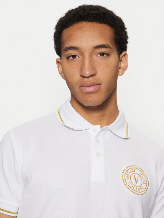 Versace Jeans Couture Versace Jeans Couture Poloshirt 78GAGT00 Weiß Regular Fit