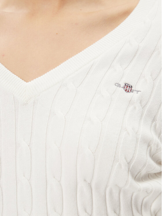 Gant Gant Pullover 4800101 Weiß Slim Fit