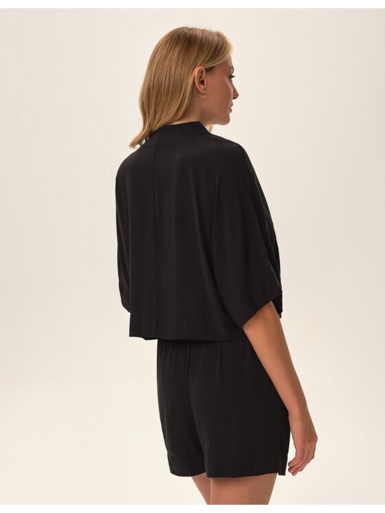 Esotiq Esotiq Piżama 42047 Czarny Loose Fit