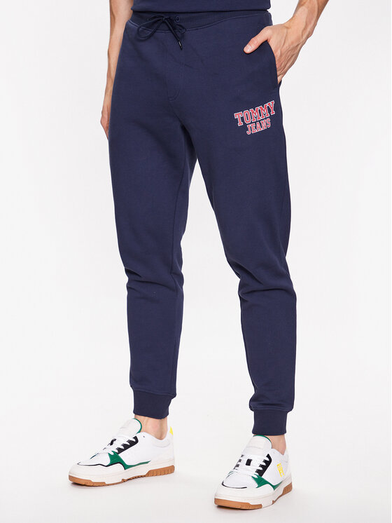 Tommy Jeans Tommy Jeans Spodnie dresowe Entry Graphic DM0DM16337 Granatowy Slim Fit