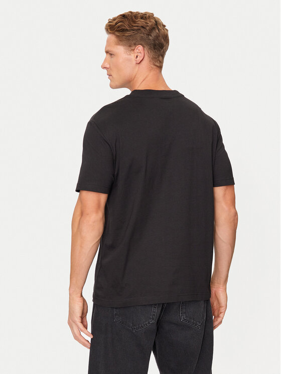 Calvin Klein Jeans Calvin Klein Jeans T-Shirt Shiny Monologo J30J327109 Czarny Regular Fit