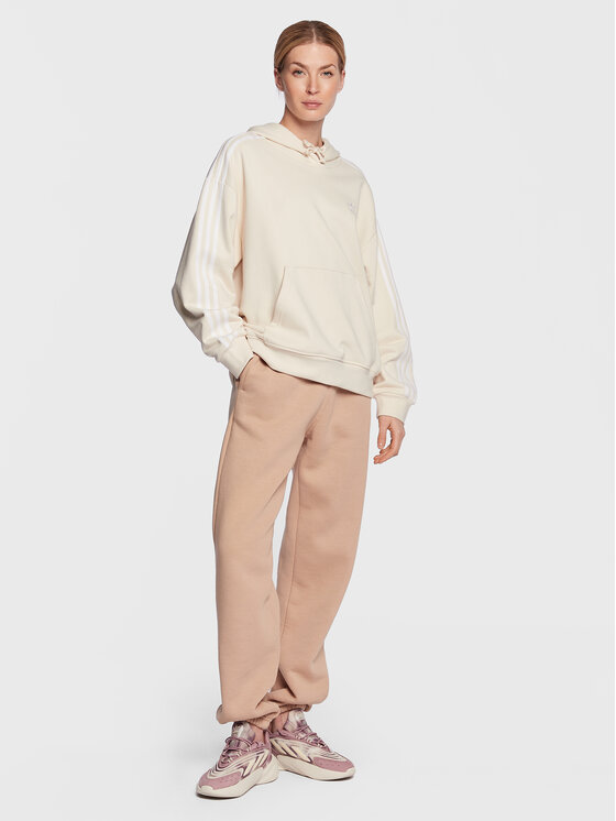 adidas Sweatshirt Adicolor Classics Oversized Hoodie IB7453 Beige Relaxed Fit Modivo