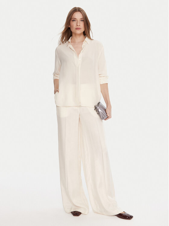 Marella Marella Camicia Rocker 2523116032 Écru Regular Fit