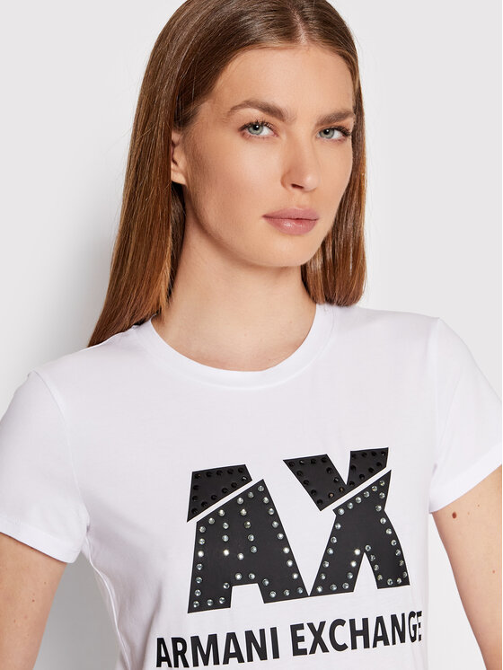 Armani Exchange Armani Exchange T-shirt 8NYT86 Y8C7Z 1000 Bianco Slim Fit
