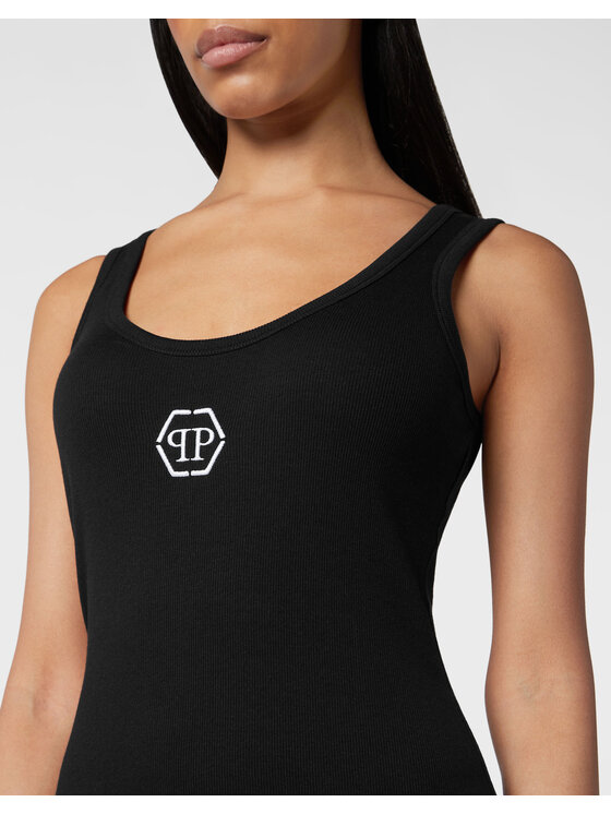PHILIPP PLEIN PHILIPP PLEIN Sukienka codzienna 15101 Czarny Over Fit