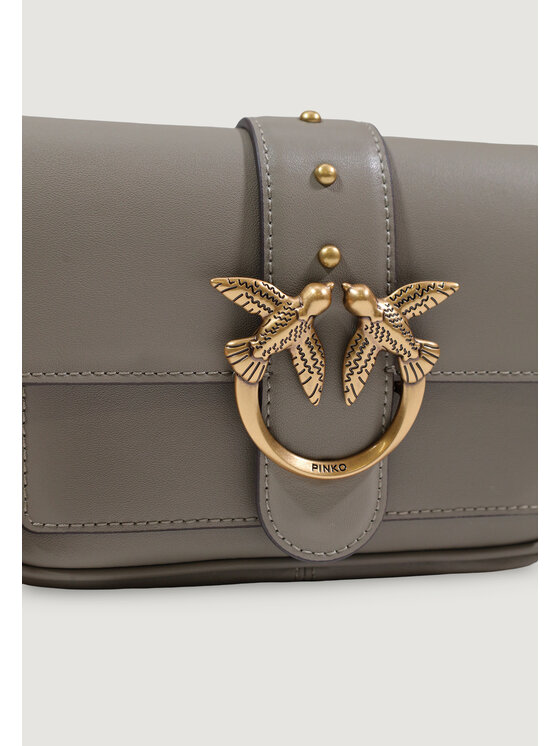 PINKO PINKO Τσάντα POCKET LOVE ONE SIMPLY Γκρι