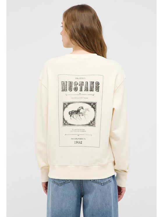 Mustang Mustang Bluza Style Aberdeen Beżowy Regular Fit