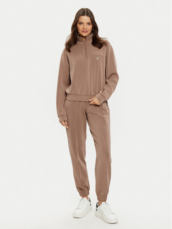 Guess Guess Bluză V5RQ10 KCAY2 Maro Regular Fit