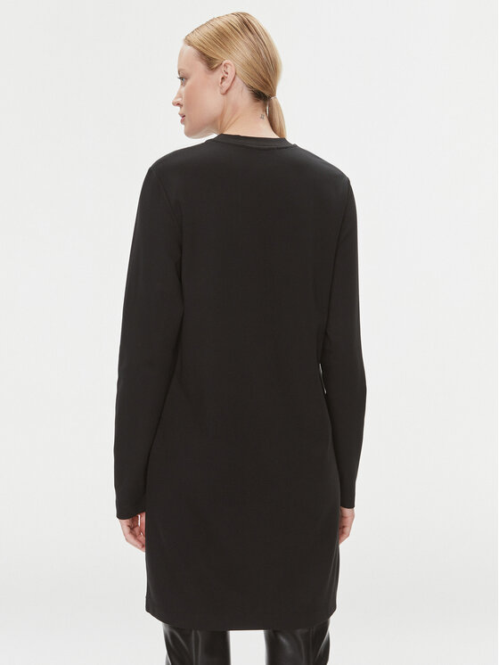 Calvin Klein Jeans Calvin Klein Jeans Φόρεμα υφασμάτινο Monologo J20J222520 Μαύρο Relaxed Fit