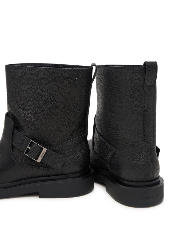 Calvin Klein Calvin Klein Stivali Sq Rubber Boot Buckle Lth HM0HM02353 Nero