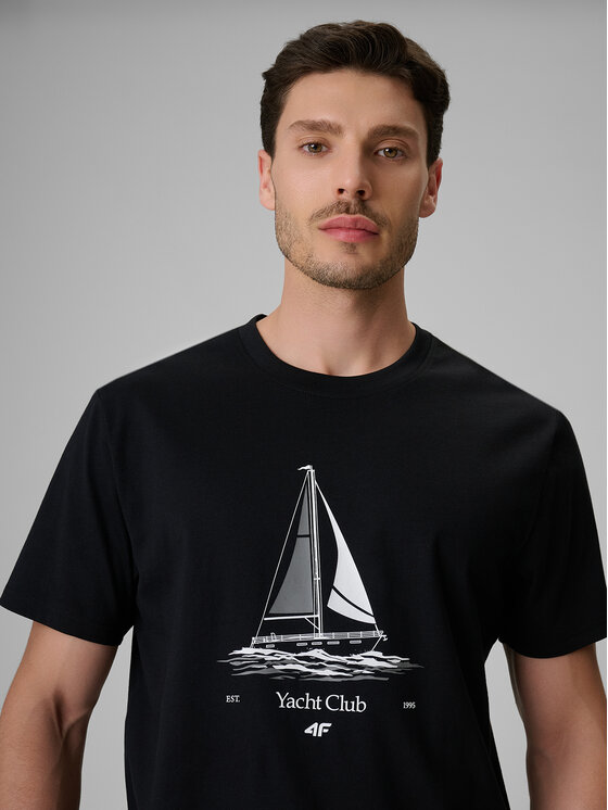 4F 4F T-Shirt LAKESIDE ESCAPE Czarny Relaxed Fit