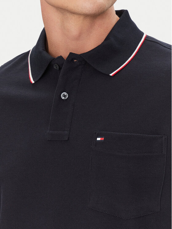 Tommy Hilfiger Tommy Hilfiger Polo MW0MW38457 Granatowy Classic Fit