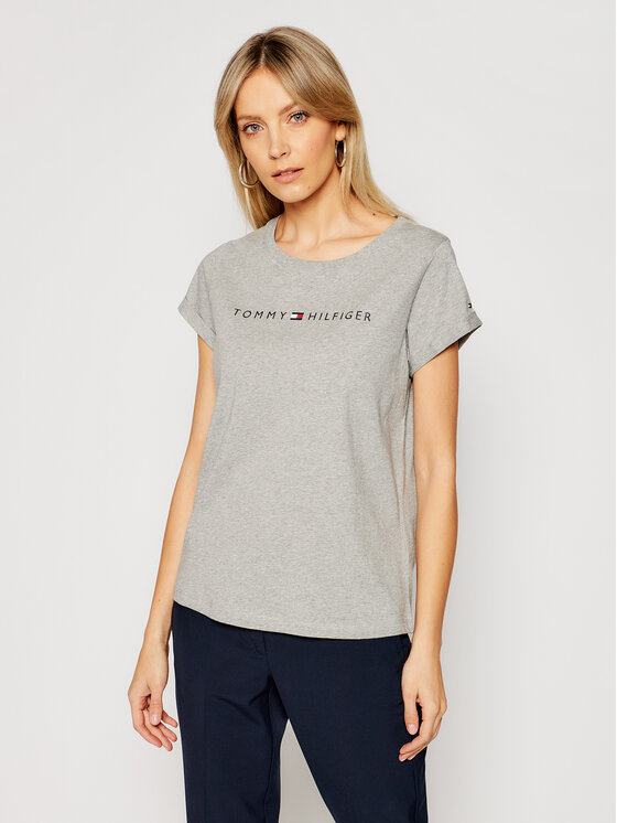 Tommy Hilfiger T-krekls UW0UW01618 Pelēks Slim Fit