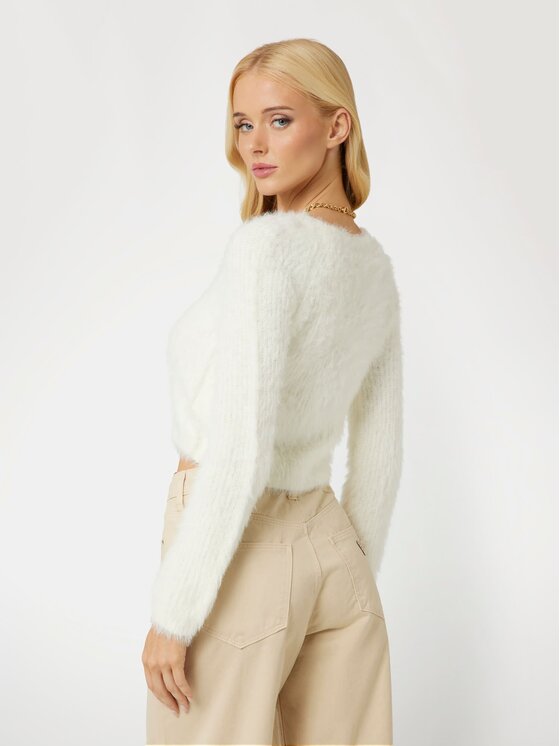 Guess Guess Kardigan 167553 Kremowy Classic Fit