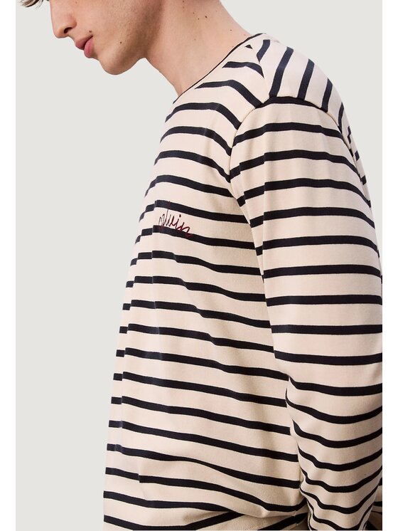 Calvin Klein Jeans Calvin Klein Jeans T-Shirt LS COMPACT RIB STRIP Λευκό Rib Fit