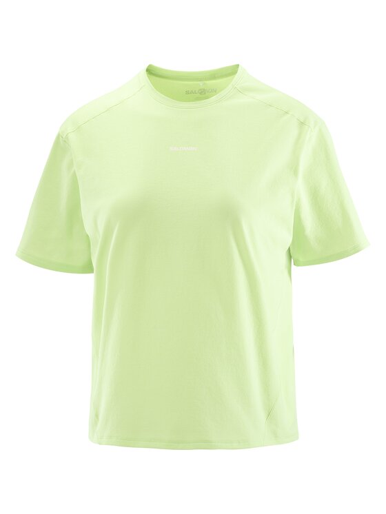 Salomon Salomon Koszulka techniczna TRACKLINE SS TEE W Zielony Regular Fit