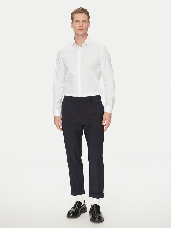 Calvin Klein Calvin Klein Marškiniai K10K112743 Balta Extra Slim Fit