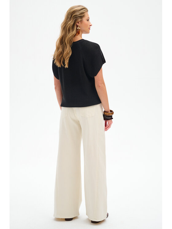 blue shadow blue shadow Top Rene Czarny Regular Fit