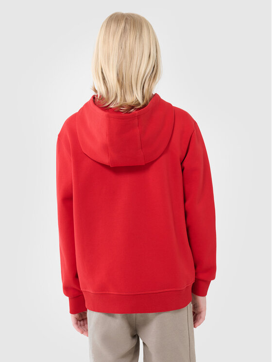 4F 4F Bluza BASIC+ Czerwony Oversize