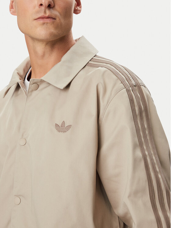 adidas adidas Kurtka przejściowa 3 Stripes Coaches Jacket KS9297 Beżowy Regular Fit