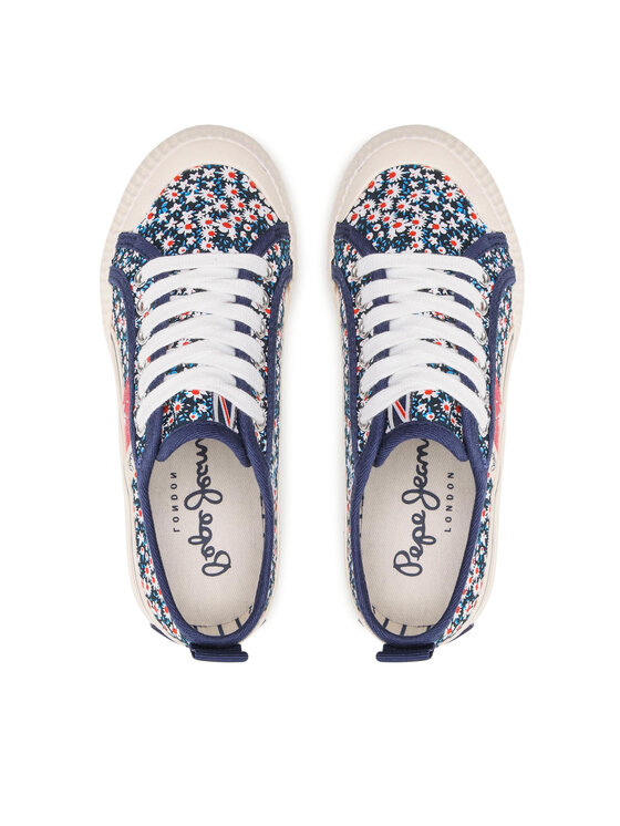 Pepe Jeans Pepe Jeans Tenis superge Ottis Flower Girl PGS30541 Mornarsko modra
