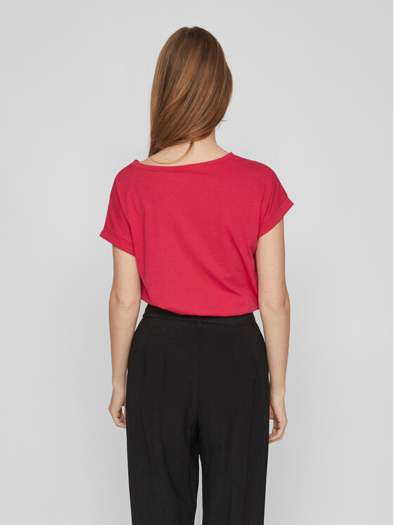 Vila Vila T-Shirt Dreamers 14083083 Rosa Boxy Fit