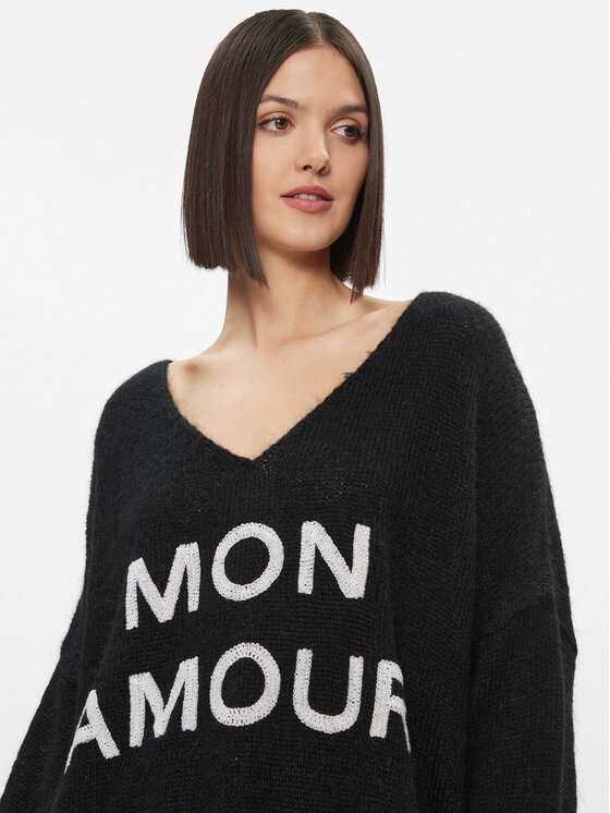 Kontatto Kontatto Sweter 3M1200 Czarny Oversize