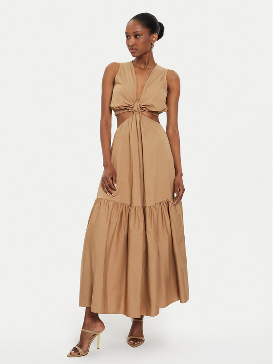 ViCOLO ViCOLO Vasarinė suknelė TB2502 Smėlio Regular Fit