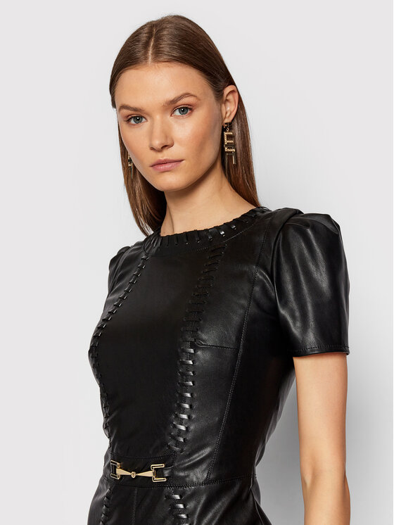 Vestito in similpelle AB-027-16E2-V460 Nero Slim