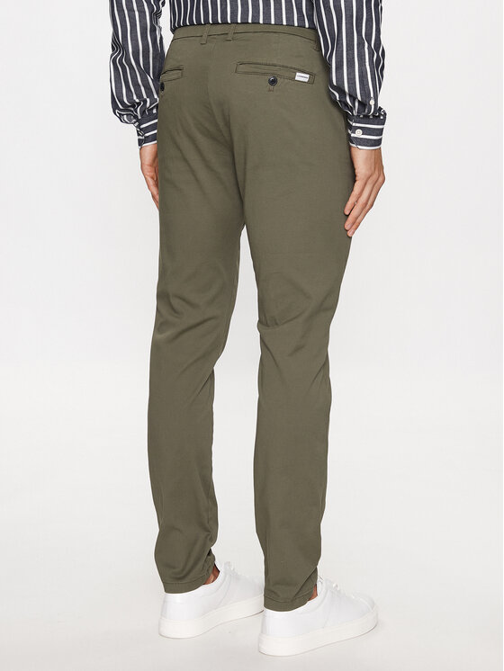Lindbergh Lindbergh Chinosy 30-005044 Zielony Slim Fit