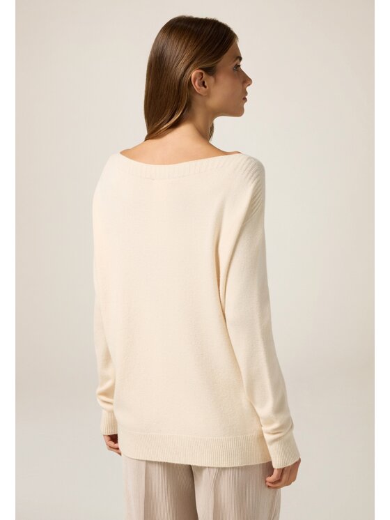 Oltre Oltre Cardigan M051E002037N002 Bianco Regular Fit