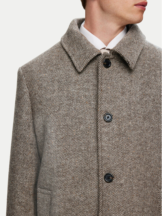 Selected Homme Selected Homme Płaszcz wełniany 16089348 Beżowy Regular Fit