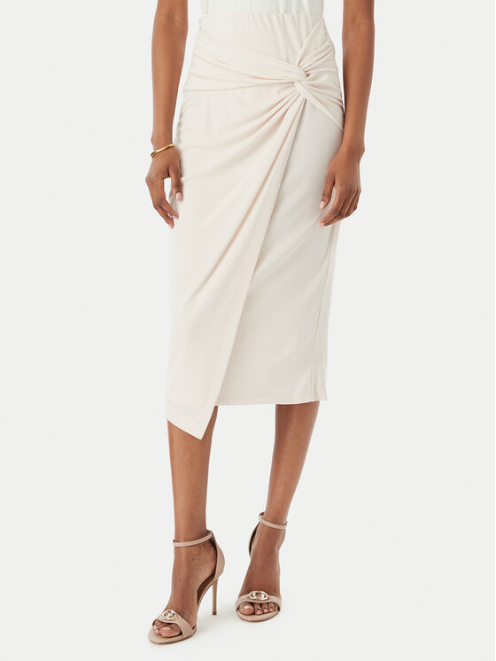 Rinascimento Rinascimento Midi svārki CFC0123489003 Bēšs Regular Fit