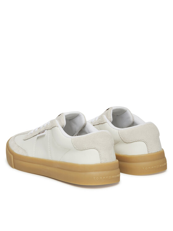 Tommy Hilfiger Tommy Hilfiger Laisvalaikio batai Th Cupset Summer Lth FM0FM05487 Balta