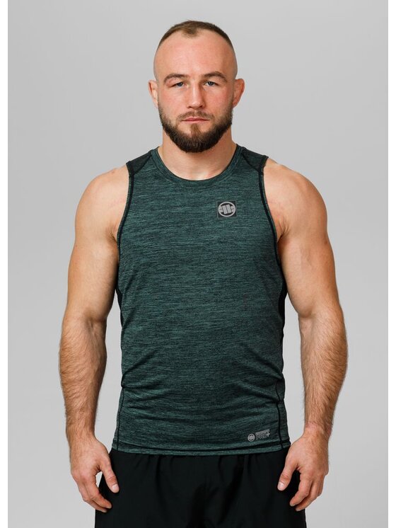 Tank top PITBULL, Rozmiar M, Zielone, Tank Top Rashguard Performance Pro plus New Logo S