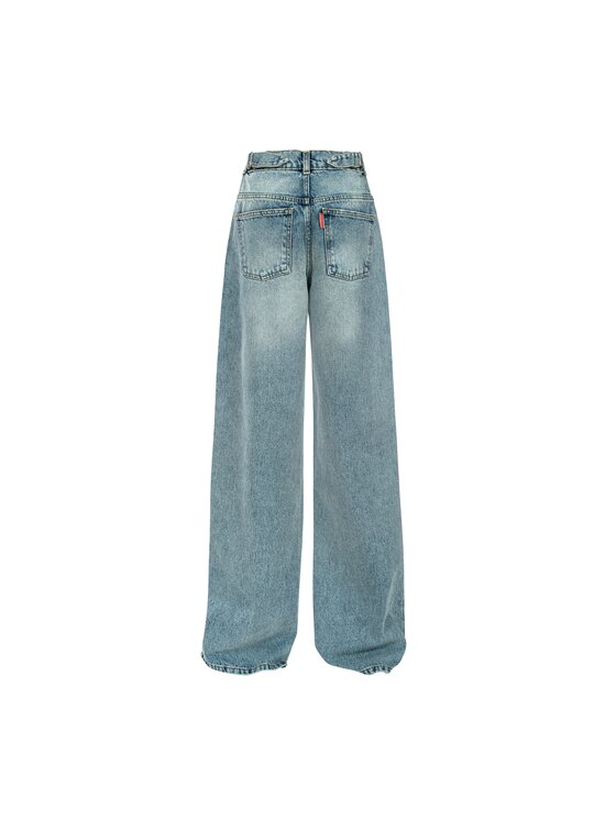 MissDenim MissDenim Spodnie damskie Baggy Niebieski Boyfriend Fit