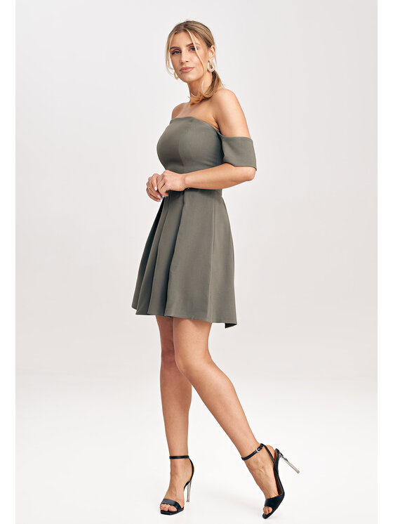 FIGL FIGL Sukienka koktajlowa M1026 Zielony Regular Fit