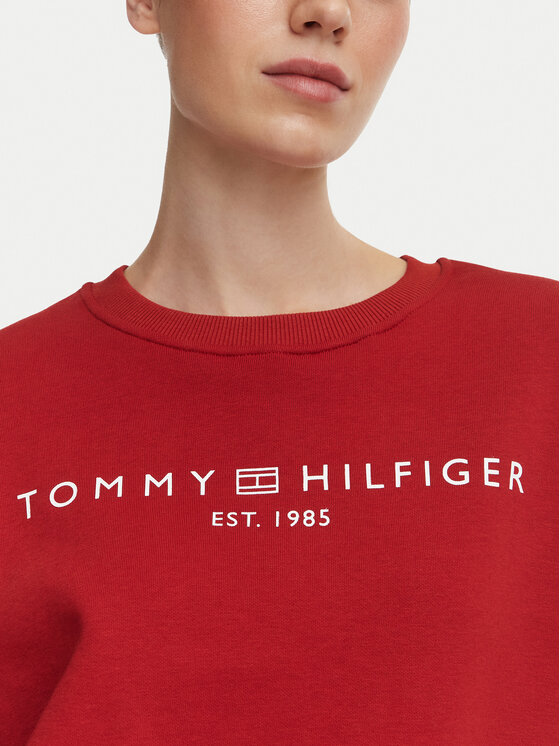 Tommy Hilfiger Tommy Hilfiger Bluza WW0WW47831 Czerwony ciemny Regular Fit