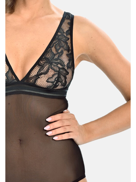 Teyli Teyli Body damskie koronkowe Mirella Czarny