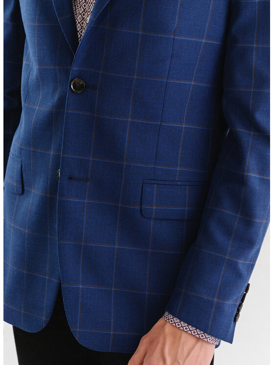 Pako Lorente Pako Lorente Marynarka P23WP-3X-003 Granatowy Slim Fit