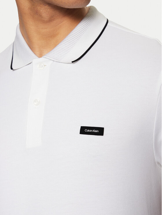 Calvin Klein Calvin Klein Polo K10K114141 Biały Regular Fit