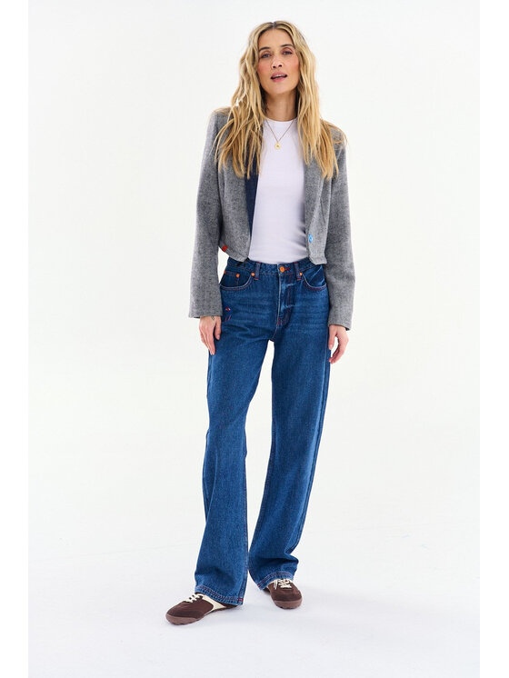 NAOKO NAOKO Marynarka Unwritten Szary Regular Fit