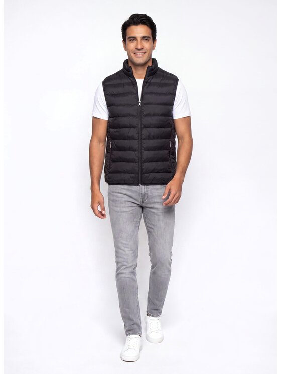 Pako Lorente Pako Lorente Kamizelka B000B-8X-002 Czarny Regular Fit