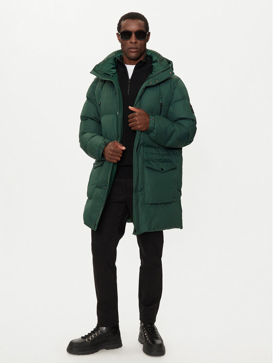 BOSS BOSS Зимно яке H-Condolo2 50525109 Зелен Regular Fit