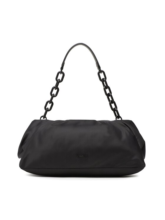 Geantă Calvin Klein Soft Nylon Shoulder Bag Lg K60K610647 Negru