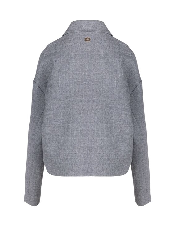 BENU BENU Bomber Wełniana AW25 Grigio Oversize