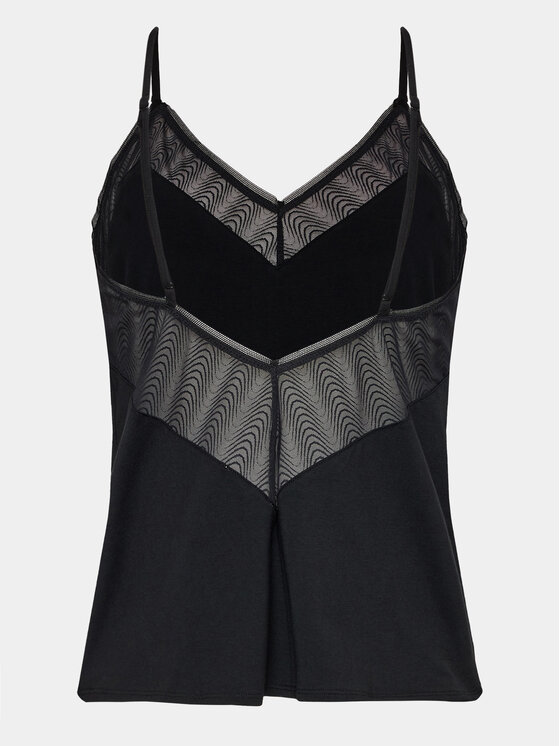 Passionata Passionata Pyžamový top Romane P42J10 Čierna Regular Fit