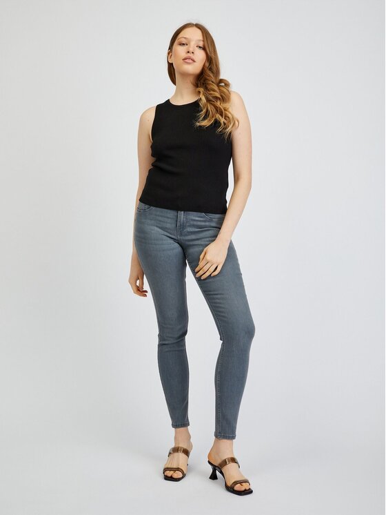 Orsay Orsay Tank top 507498660000__S Czarny Slim Fit