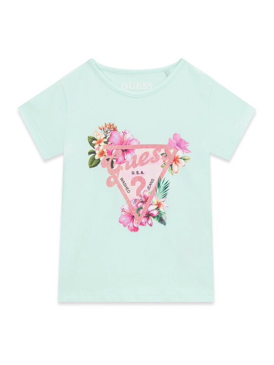 Guess Guess Tričko K6GI02 K6YW4 Zelená Regular Fit
