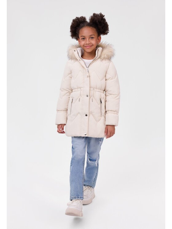minoti minoti Kurtka zimowa 32COAT173 Kremowy Longline Fit